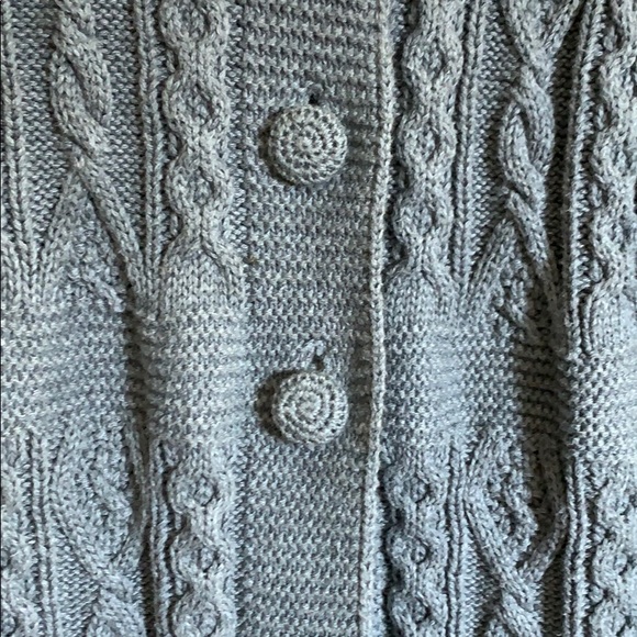 Mayoral Chic grey and fur trim woven sweater coat - Picture 4 of 8